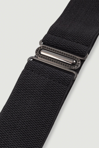 Szeroki elastyczny pasek w czarnym kolorze Szeroki elastyczny pasek w czarnym kolorze