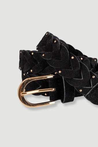 Pleciony pasek w czarnym kolorze Pleciony pasek w czarnym kolorze