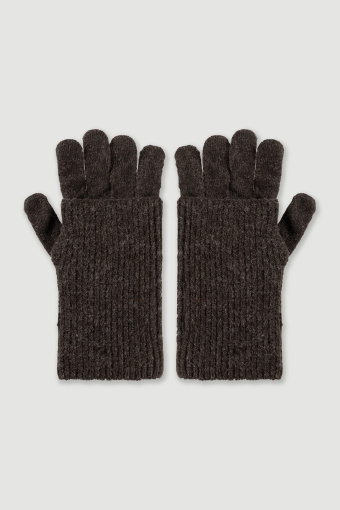 Ciemnobrązowe modułowe rękawiczki 