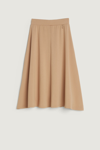 Rozkloszowana spódnica w kolorze beżowym 