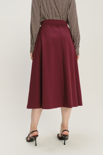 Rozkloszowana spódnica w kolorze bordo 