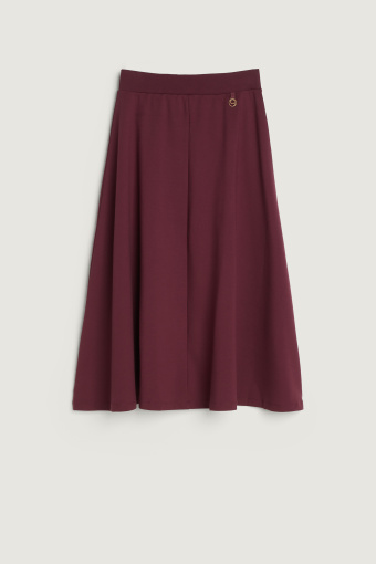 Rozkloszowana spódnica w kolorze bordo 