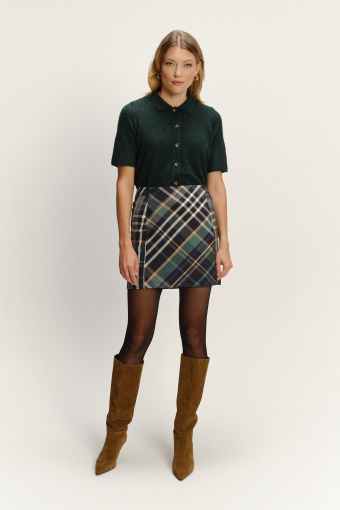 Efektowna wiskozowa spódnica w kratę