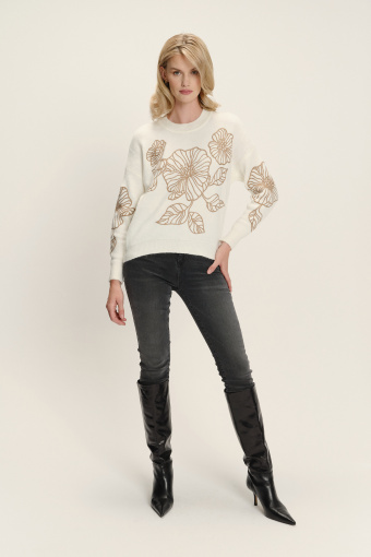 Grafitowe jeansy o fasonie skinny