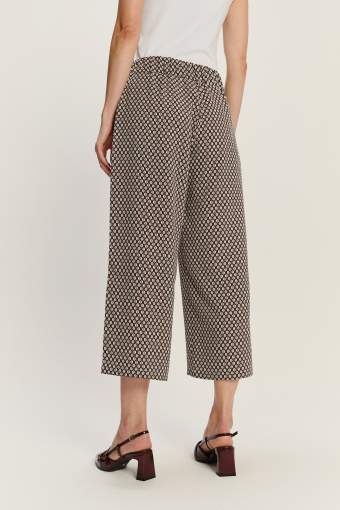 Spodnie typu culotte z printem 