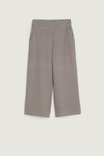 Spodnie typu culotte z printem 