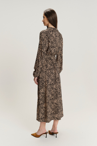 Sukienka midi ze zwierzęcym printem