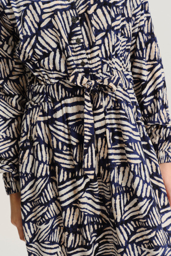 Sukienka maxi z czarno-białym printem