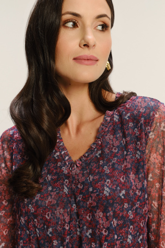 Romantyczna sukienka w drobny print