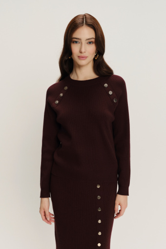 Burgundowy sweter z miękkiej dzianiny Burgundowy sweter z miękkiej dzianiny