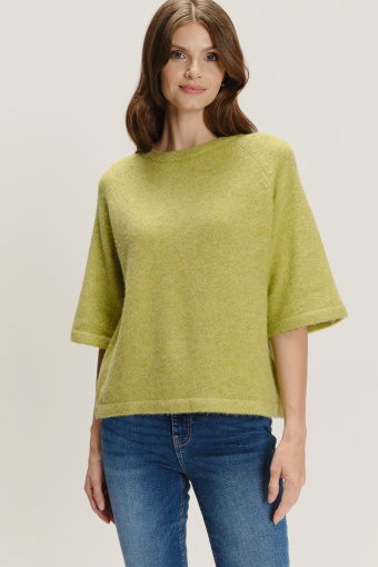 Luźny sweter w kolorze yellow green
