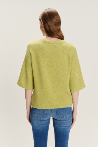 Luźny sweter w kolorze yellow green