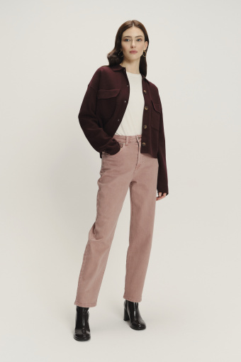 Burgundowy kardigan z zapięciem na guziki Burgundowy kardigan z zapięciem na guziki