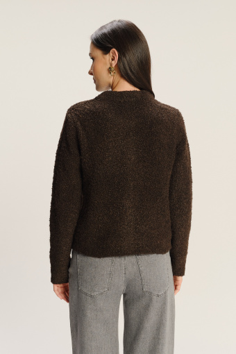 Elegancki brązowy kardigan