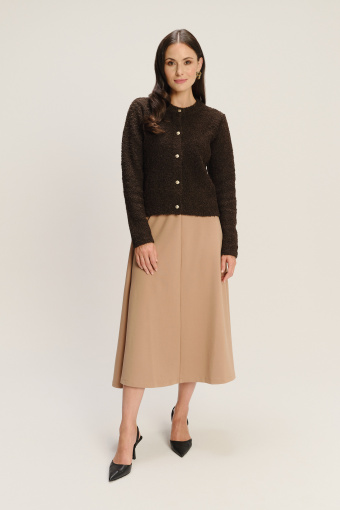 Elegancki brązowy kardigan