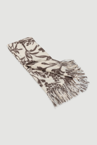 Casualowy szalik z nadrukiem w kwiaty