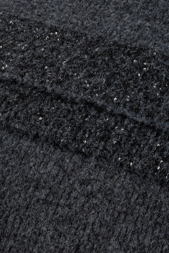 Antracytowy szalik z delikatnym połyskiem