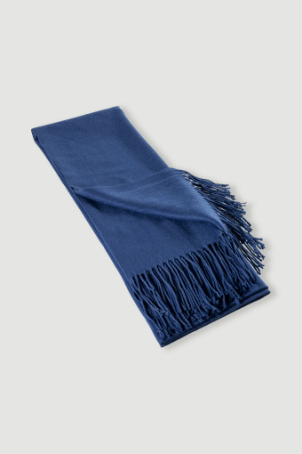 Elegancki szalik w ciemnym odcieniu błękitu