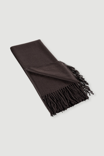 Stylowy szalik w kolorze ciemnej czekolady