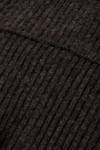 Stylowy komin z dzianiny ciemny brąz