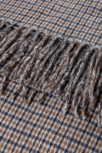 Casualowy szalik w drobną kratę 