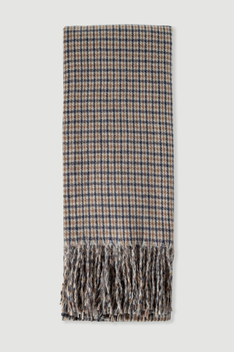 Casualowy szalik w drobną kratę 