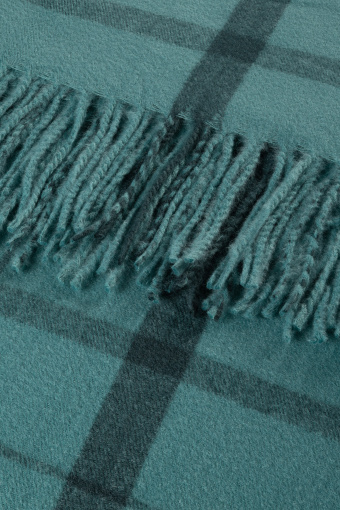 Zielony szalik w kratę 