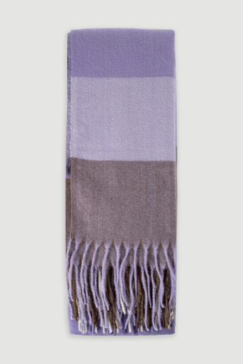 Komfortowy szal z frędzlami 