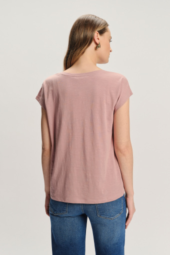 T-shirt w kolorze zgaszonego różu T-shirt w kolorze zgaszonego różu