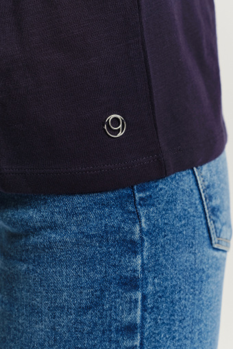 Ciemnogranatowy t-shirt z bawełny Ciemnogranatowy t-shirt z bawełny