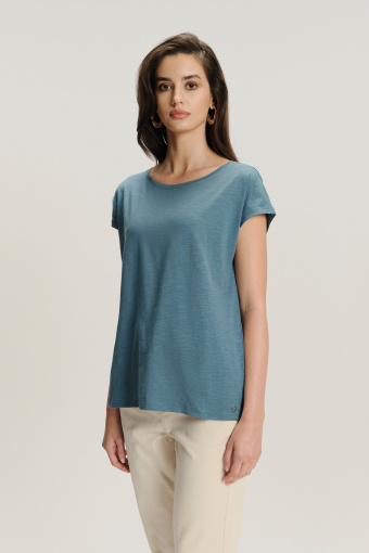 T-shirt w jasnoturkusowym kolorze
