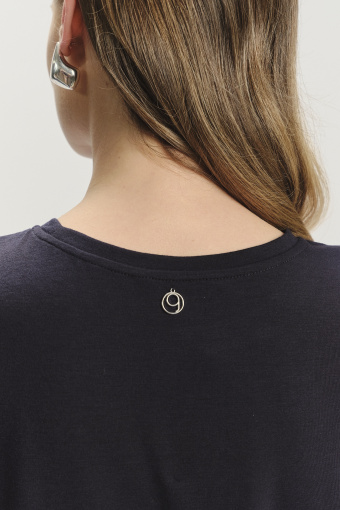 Prosty top w błękitne kwiaty Prosty top w błękitne kwiaty