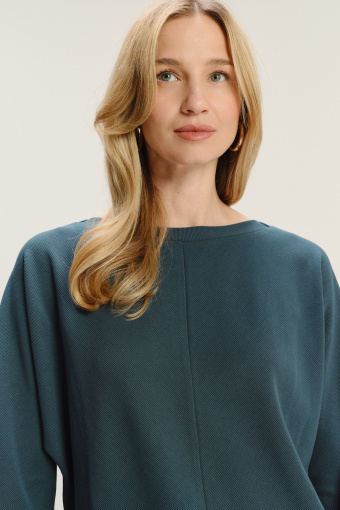 Luźny turkusowy longsleeve