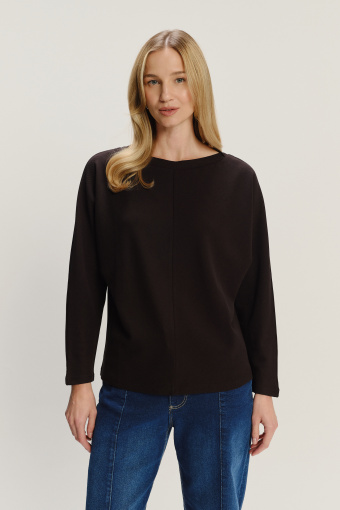 Czarny longsleeve w stylu basic