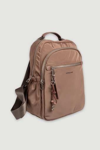 Casualowy plecak w beżowym kolorze