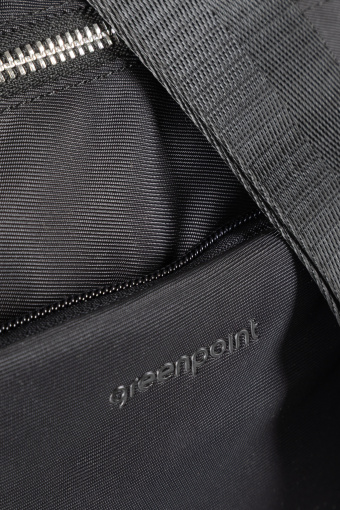 Czarna materiałowa torebka typu listonoszka