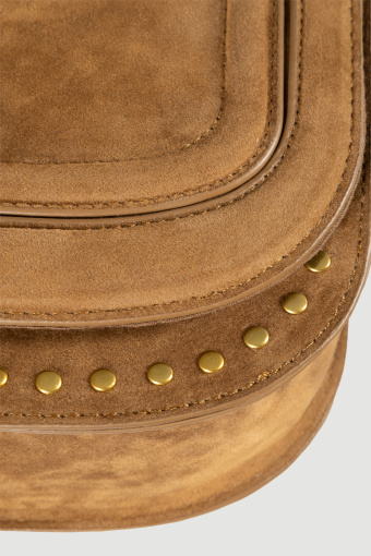 Brązowa listonoszka z imitacji zamszu