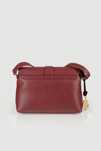 Klasyczna bordowa torebka typu listonoszka
