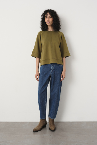 Oliwkowa bluza oversize