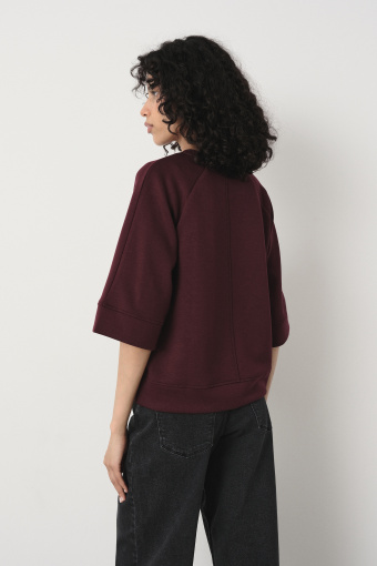 Bordowa bluza oversize