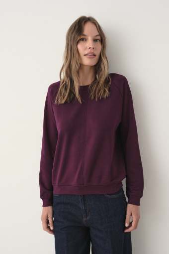 Casualowa bluza w śliiwkowym kolorze