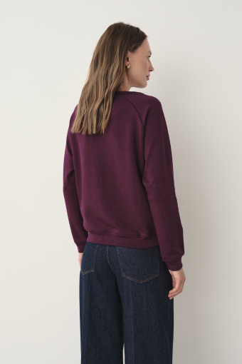 Casualowa bluza w śliiwkowym kolorze