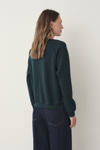 Casualowa bluza w kolorze butelkowej zieleni