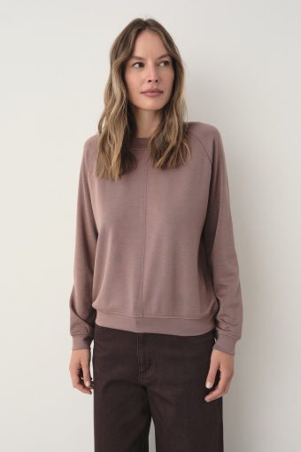 Basicowa bluza w kolorze kawy z mlekiem