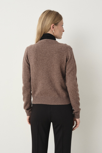 Jasnobrązowy sweter z wełny