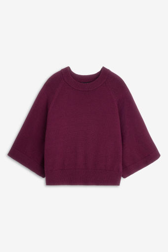 Bordowy sweter oversize