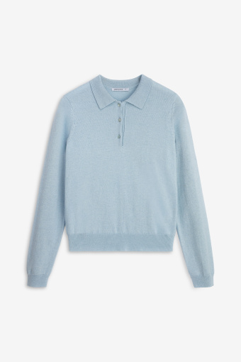 Sweter z dodatkiem wełny kolor baby blue