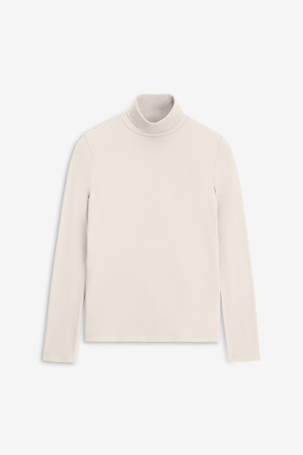 Dzianinowy longsleeve w kremowym kolorze