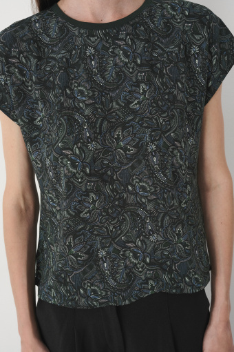 Luźny top z nadrukiem paisley