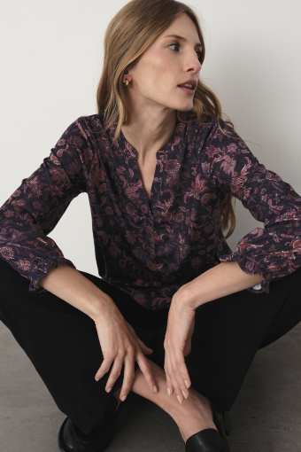 Casualowy top z nadrukiem paisley